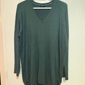 Denver Hayes Deep Green V-Neck Sweater